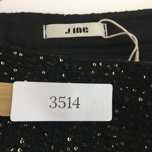 J. ING NWT Shimmer Tweed Party Mini Skirt Black Gold-Sequin Size Large - Picture 13 of 13